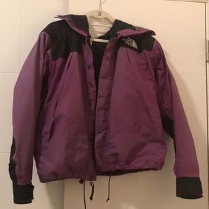 Vintage NorthFace: Black and Purple Gortex Coat